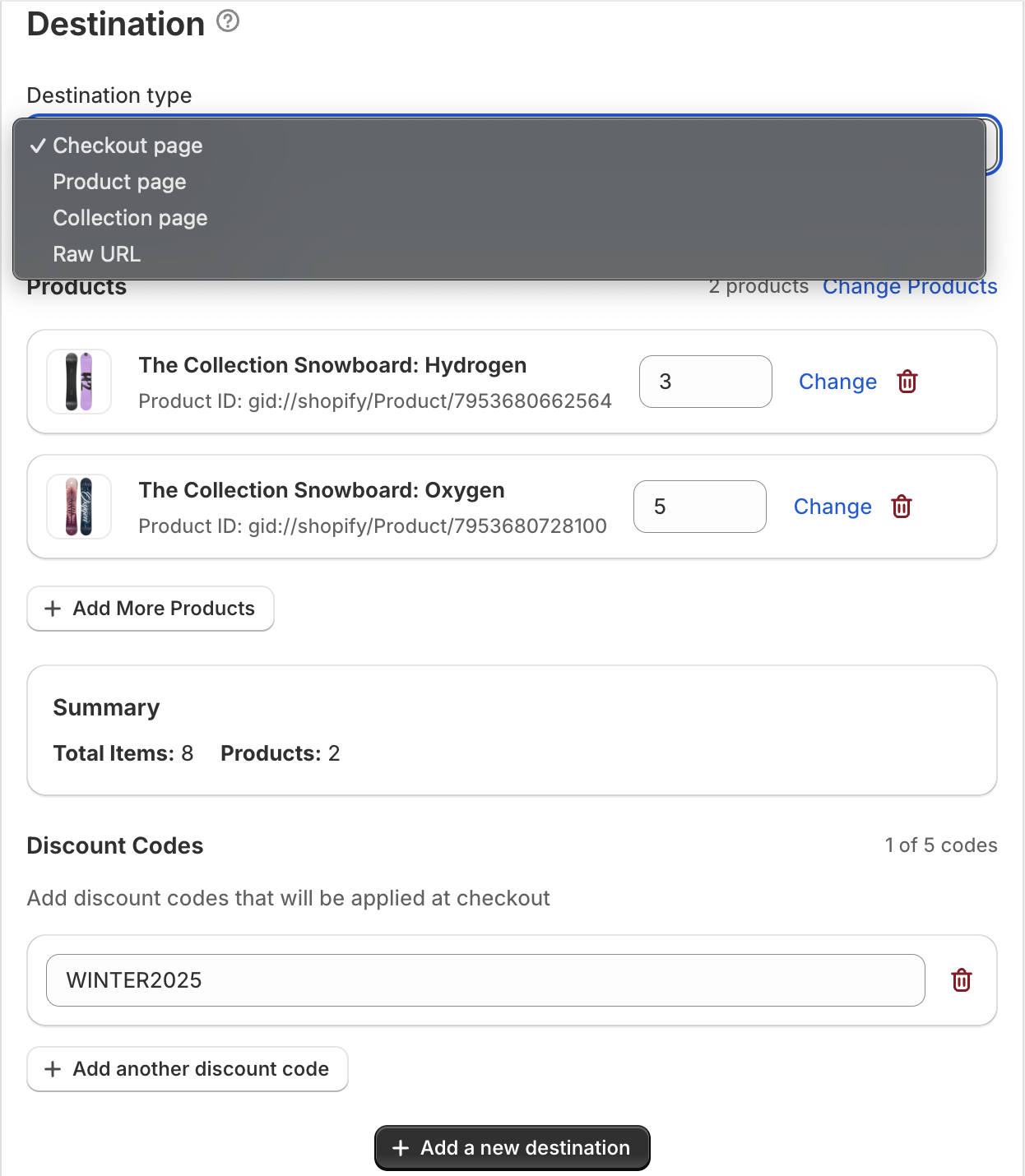 Destination Selection